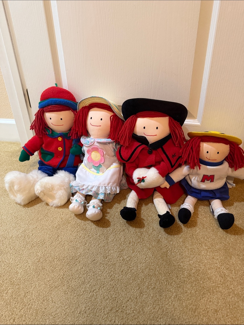 Madeline Plush Doll Collection - Red & Multicolor Rag Dolls